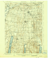 1904 Map of Honeoye, 1942 Print