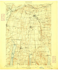 1904 Map of Honeoye, 1909 Print
