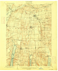 1904 Map of Honeoye, 1915 Print