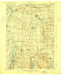 1904 Map of Honeoye, 1927 Print
