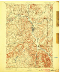 1897 Map of Hoosick, 1900 Print