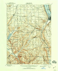 1893 Map of Ithaca, 1960 Print