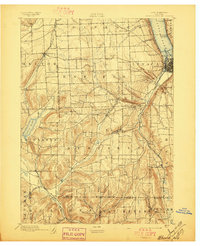 1895 Map of Ithaca, 1897 Print
