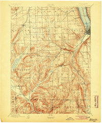 1895 Map of Ithaca, 1904 Print