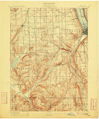 1895 Map of Ithaca, 1909 Print