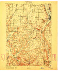 1895 Map of Ithaca, 1912 Print