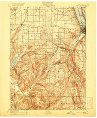 1895 Map of Ithaca, 1918 Print