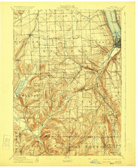 1895 Map of Ithaca, 1923 Print