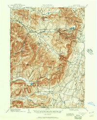 1892 Map of Kaaterskill, 1957 Print