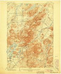 1898 Map of Lake Placid, 1905 Print
