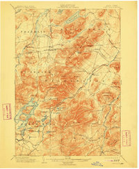 1898 Map of Lake Placid, 1911 Print