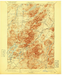1898 Map of Lake Placid, 1917 Print