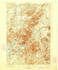 1898 Map of Lake Placid, 1924 Print