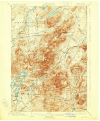 1898 Map of Lake Placid, 1929 Print