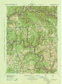 preview thumbnail of historical topo map of Delaware County, NY in 1944