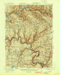 preview thumbnail of historical topo map of Delaware County, NY in 1923