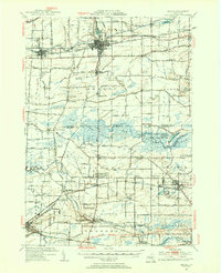 1950 Map of Akron, NY, 1956 Print