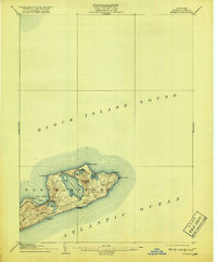 1904 Map of Montauk, 1918 Print