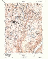 1943 Map of Monticello, 1961 Print