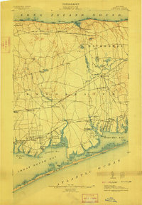 1904 Map of Moriches, 1912 Print