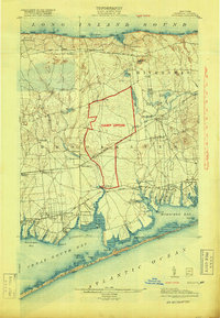 1904 Map of Moriches, 1918 Print