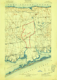 Download a high-resolution, GPS-compatible USGS topo map for Moriches, NY (1918 edition)