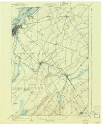 1905 Map of Ogdensburg, NY, 1940 Print