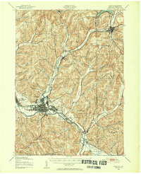 preview thumbnail of historical topo map of Olean, NY in 1938