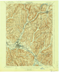 preview thumbnail of historical topo map of Olean, NY in 1943