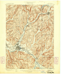 1898 Map of Olean, 1899 Print