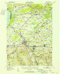 1946 Map of Oneida, NY, 1952 Print