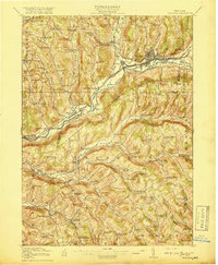 Download a high-resolution, GPS-compatible USGS topo map for Oneonta, NY (1918 edition)