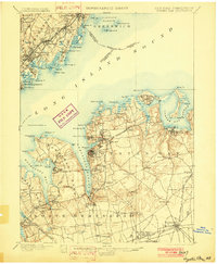 1900 Map of Oyster Bay, 1902 Print