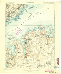 1900 Map of Oyster Bay, 1904 Print