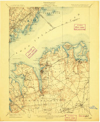 1900 Map of Oyster Bay, 1907 Print