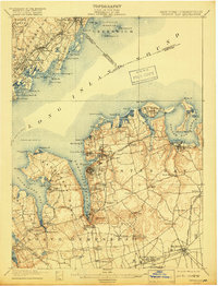 Download a high-resolution, GPS-compatible USGS topo map for Oyster Bay, NY (1918 edition)