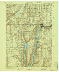 1903 Map of Penn Yan, 1940 Print