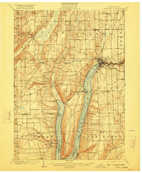 1903 Map of Penn Yan, 1922 Print