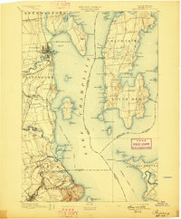 1894 Map of Plattsburg, 1898 Print