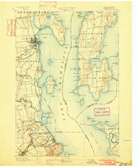 1894 Map of Plattsburg, 1902 Print