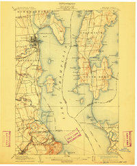 1906 Map of Grand Isle County, VT, 1911 Print
