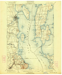1906 Map of Grand Isle County, VT, 1922 Print