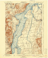 1898 Map of Vergennes, VT, 1942 Print