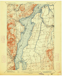 1898 Map of Vergennes, VT, 1913 Print