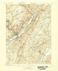 1906 Map of Port Jervis, NY, 1956 Print