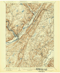 1908 Map of Port Jervis, NY, 1944 Print
