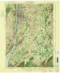 preview thumbnail of historical topo map of Poughkeepsie, NY in 1943