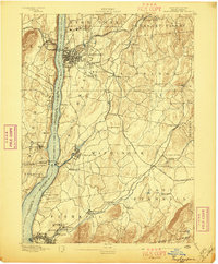 1894 Map of Poughkeepsie, 1897 Print
