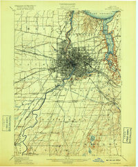 preview thumbnail of historical topo map of Rochester, NY in 1912