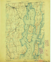 1895 Map of Rouse Point, 1903 Print